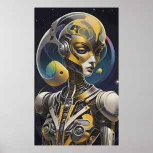 Póster Ciencia Ficción Cybille Ken Gage Cyborg