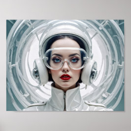 Póster Ciencia ficción de los años 50 en plexiglás
