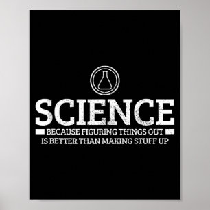 Póster Ciencia Física Química Friki Decir Divertido Cient