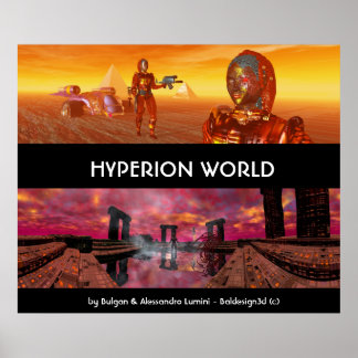 Póster CIENCIA MUNDIAL HIPERIÓN FICCIÓN Scifi