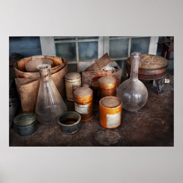 Póster Ciencia - Químico - Listo para experimentar (Frente)