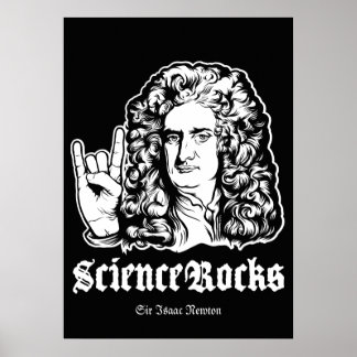 Póster Ciencia Rocks Sir Isaac Newton Poster