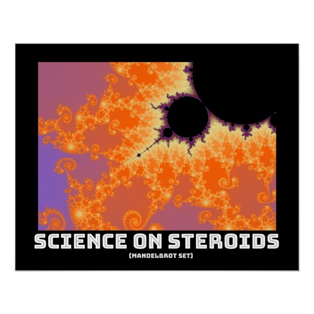 Póster Ciencia Sobre Esteroides Mandelbrot Fractal (Anverso)