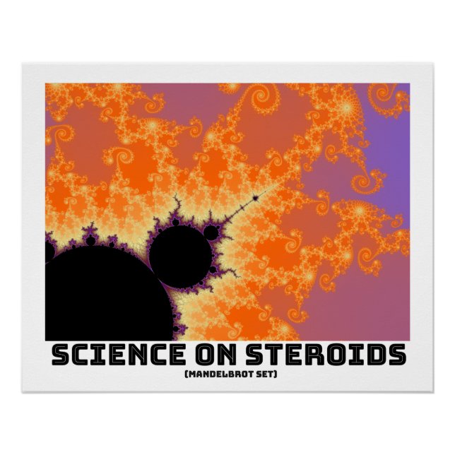 Póster Ciencia Sobre Esteroides Mandelbrot Fractal (Anverso)