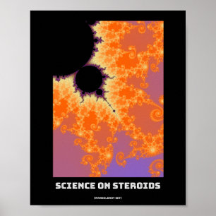 Póster Ciencia sobre esteroides Mandelbrot fractal - cien