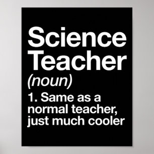 Póster Ciencia Teacher Definition Fun Ck To School First