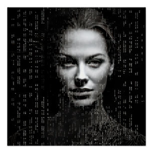 Póster Científica ASCII Mujer