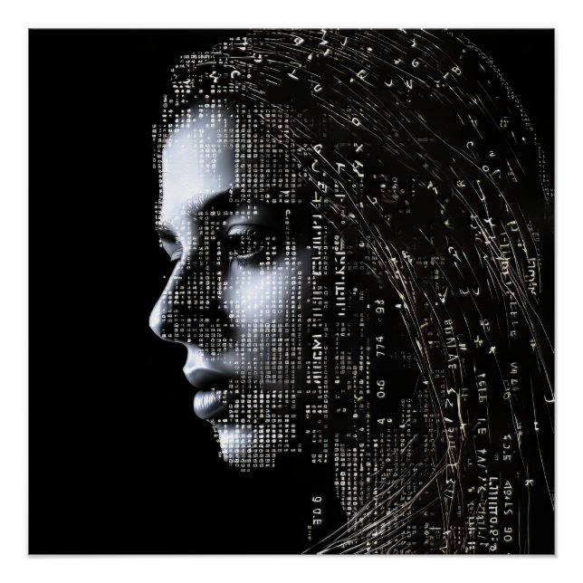 Póster Científica de mujeres ASCII (Anverso)