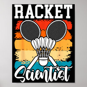 Póster Científico de raqueta - Jugador de bádminton Atlet
