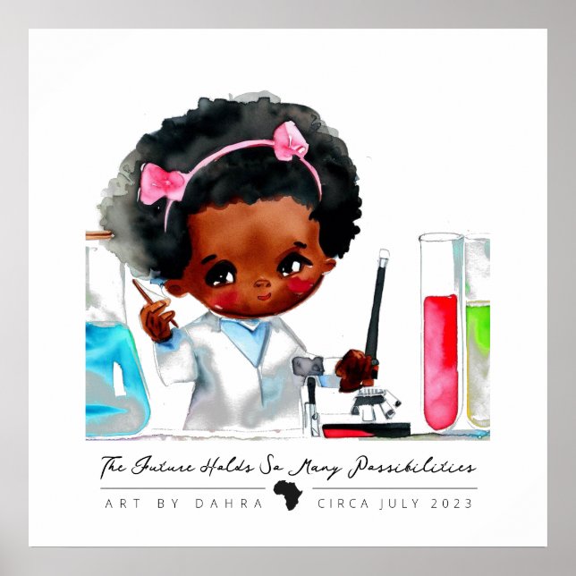 Póster Científico negro (Frente)