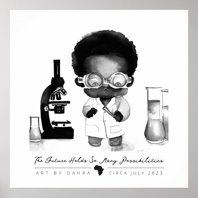 Póster Científico negro (Frente)