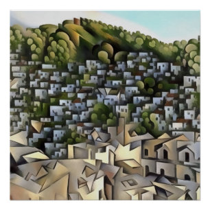 Póster Cientos De Casas Kayakoy Fethiye Pintura