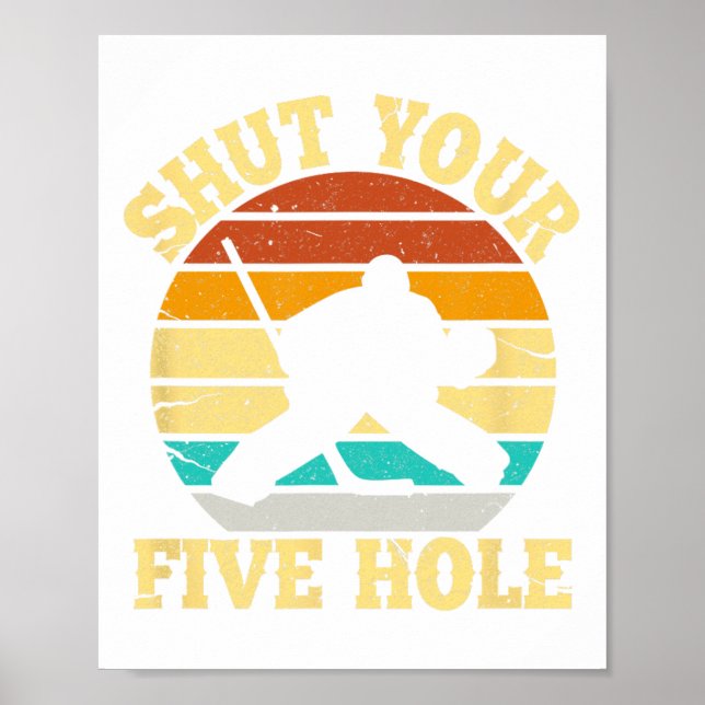 Póster Cierra tu divertido hoyo de cinco hoyos (Frente)