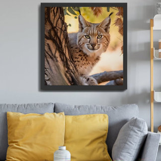 Póster Cierre de Bobcat con fotografía de vida silvestre