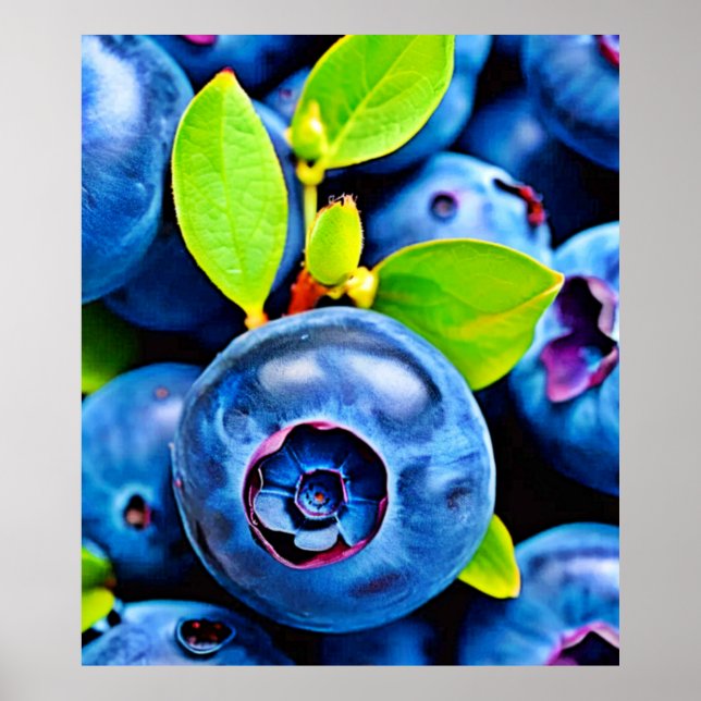 Póster Cierre de Fresh Blueberries (Frente)