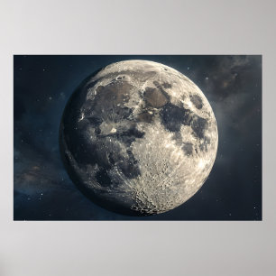 Póster Cierre de la luna - Poster lunar surrealista