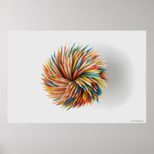 Póster Cierre de lápices de colores