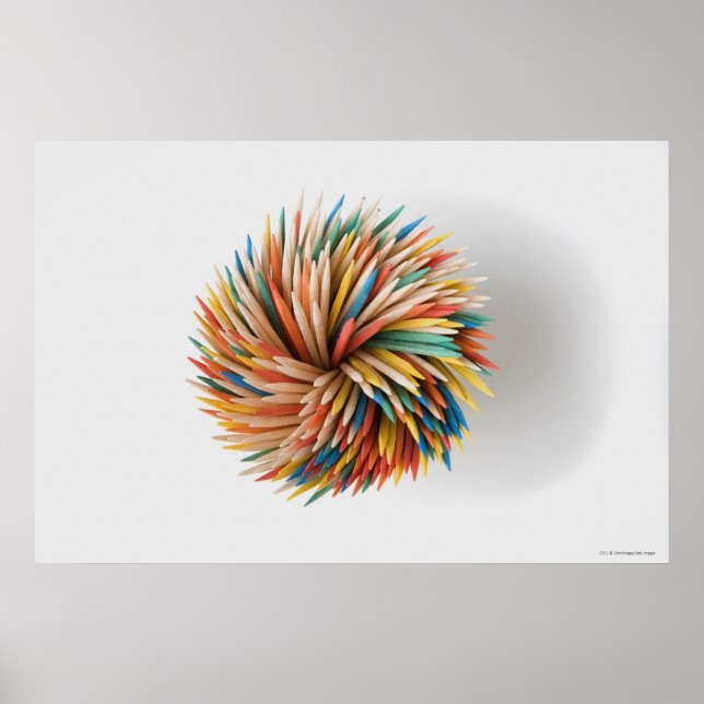 Póster Cierre de lápices de colores (Frente)