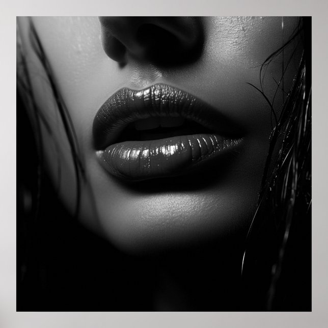Póster Cierre de los labios separados de una mujer foto d (Frente)