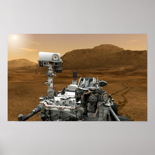 Póster Cierre de Marte Curiosity Rover (Frente)