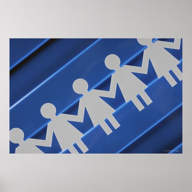 Póster Cierre de muñecas de la cadena de papel (Frente)