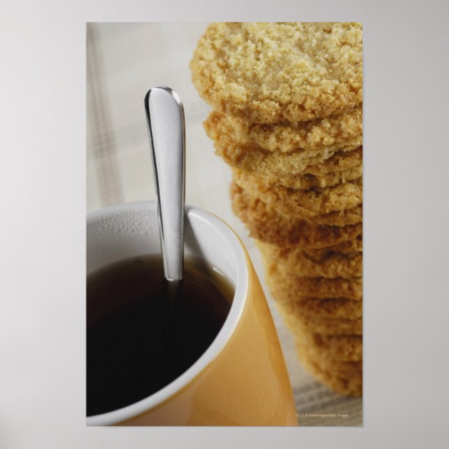 Póster Cierre de un café con galletas (Frente)