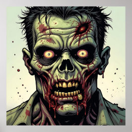Póster Cierre de una Halloween de Pop Art Zombie