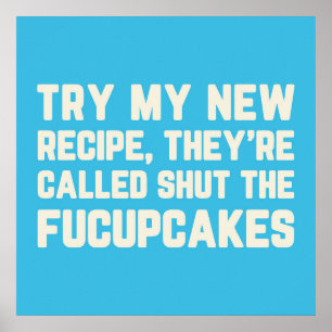 Póster Cierre la cita divertida de Fucupcakes