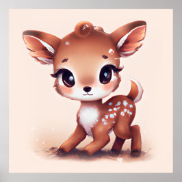 Póster Ciervo Bebé Adorable