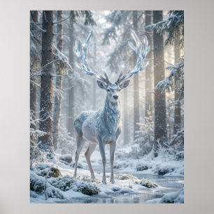 Póster Ciervo de Cristal Luz de Invierno