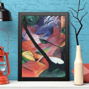 Póster Ciervo en el bosque II de Franz Marc; Reh im Walde
