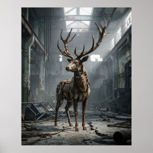 Póster Ciervo oxidado eco