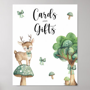 Póster ciervos - tarjetas y regalos para baby shower