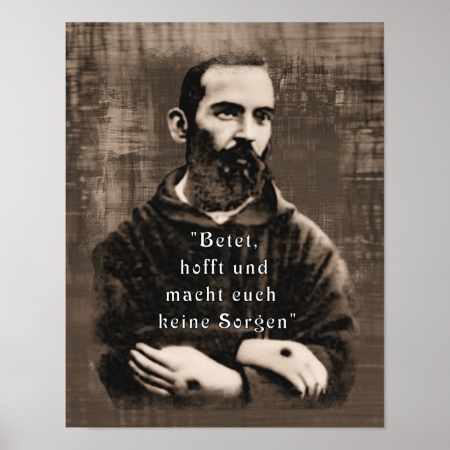 Póster Cifras de San Padre Pío (Frente)