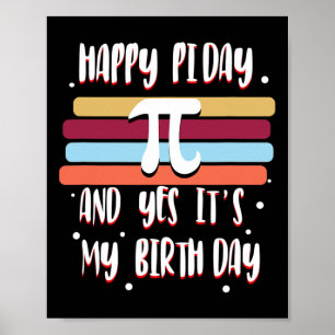 Póster Cifras divertidas de Guay de cumpleaños feliz 3.14