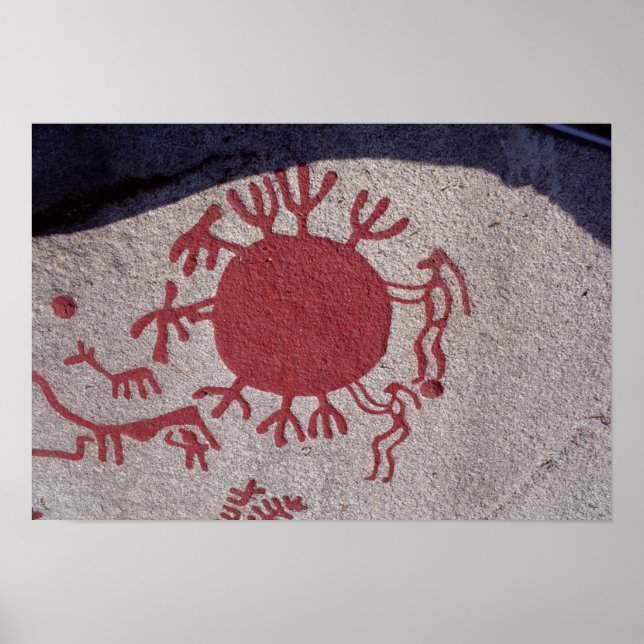 Póster Cifras y animales alrededor del sol (Frente)