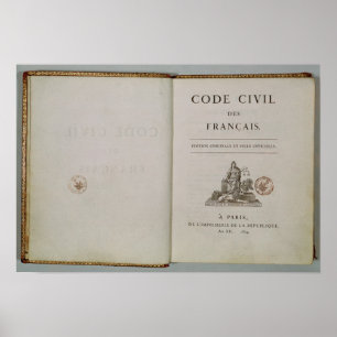 Póster Cifre civil, abierto en el titlepage, 1804
