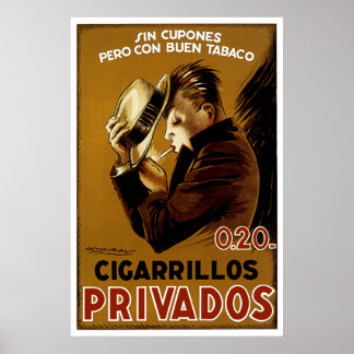 Póster Cigarillos Privados