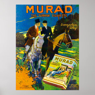Póster Cigarrillos 1910 de Murad el cigarrillo turco