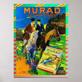 Póster Cigarrillos de Murad 1910 El cigarrillo turco