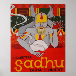 Póster Cigarrillos Sadhu Tabac D'Orient Poster
