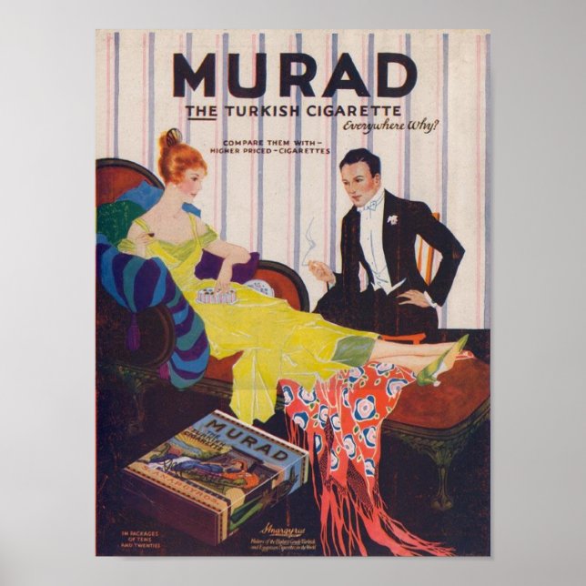Póster Cigarrillos turcos de Murad 2 (Frente)
