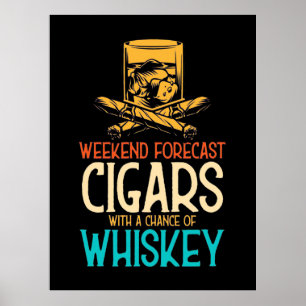 Póster Cigarros De Fin De Semana Con Una Oportunidad De W