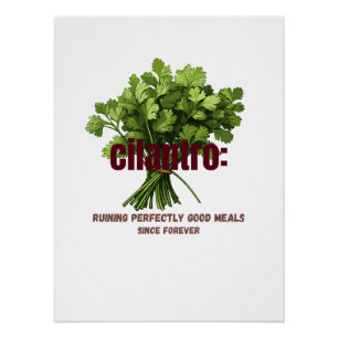 Póster Cilantro - Arruinando Comidas Perfectamente Buenas