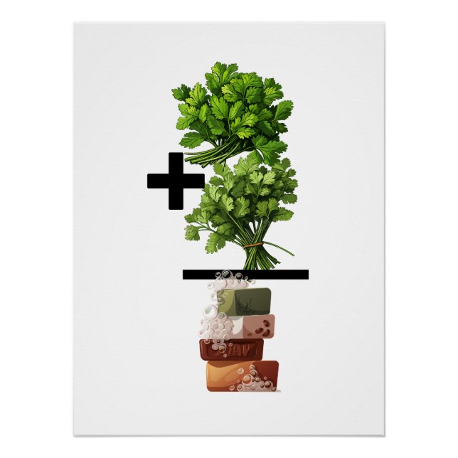 Póster Cilantro Math - Funny Anti-Cilantro (Anverso)