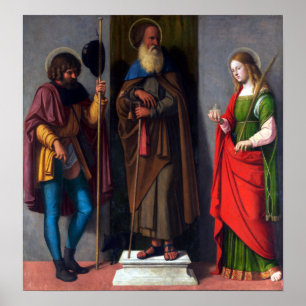 Póster Cima da Conegliano saints Roch Anthony Abbot