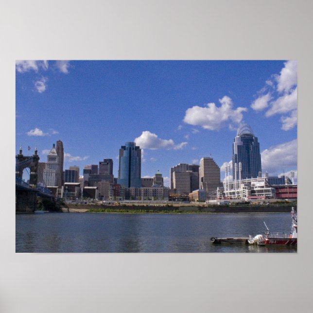 Póster Cincinnati Cityscape Poster (Frente)
