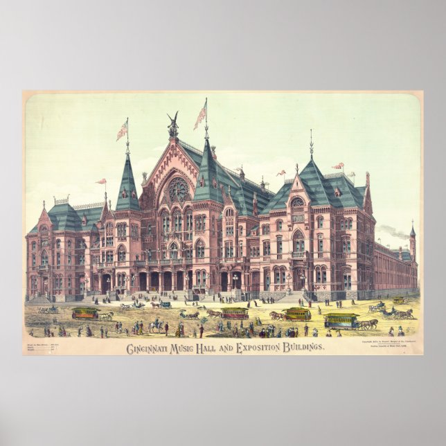 Póster Cincinnati Music Hall 1879 (Frente)