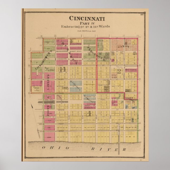 Póster Cincinnati, Ohio (Frente)