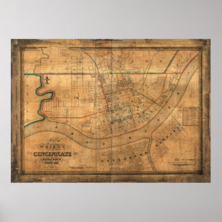 Póster Cincinnati, Ohio (1838)